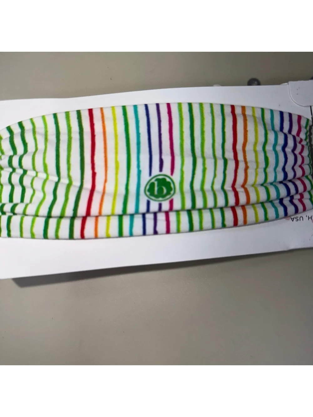 Baby Bling Baby Headband Rainbow Stripe Bow One Size NWT